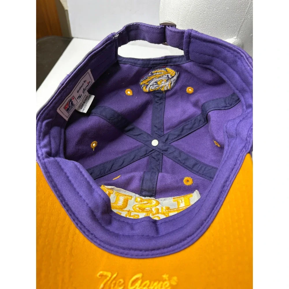 LSU Tigers The Game Purple Adjustable Strapback Baseball Hat Cap Yellow Logo OSF